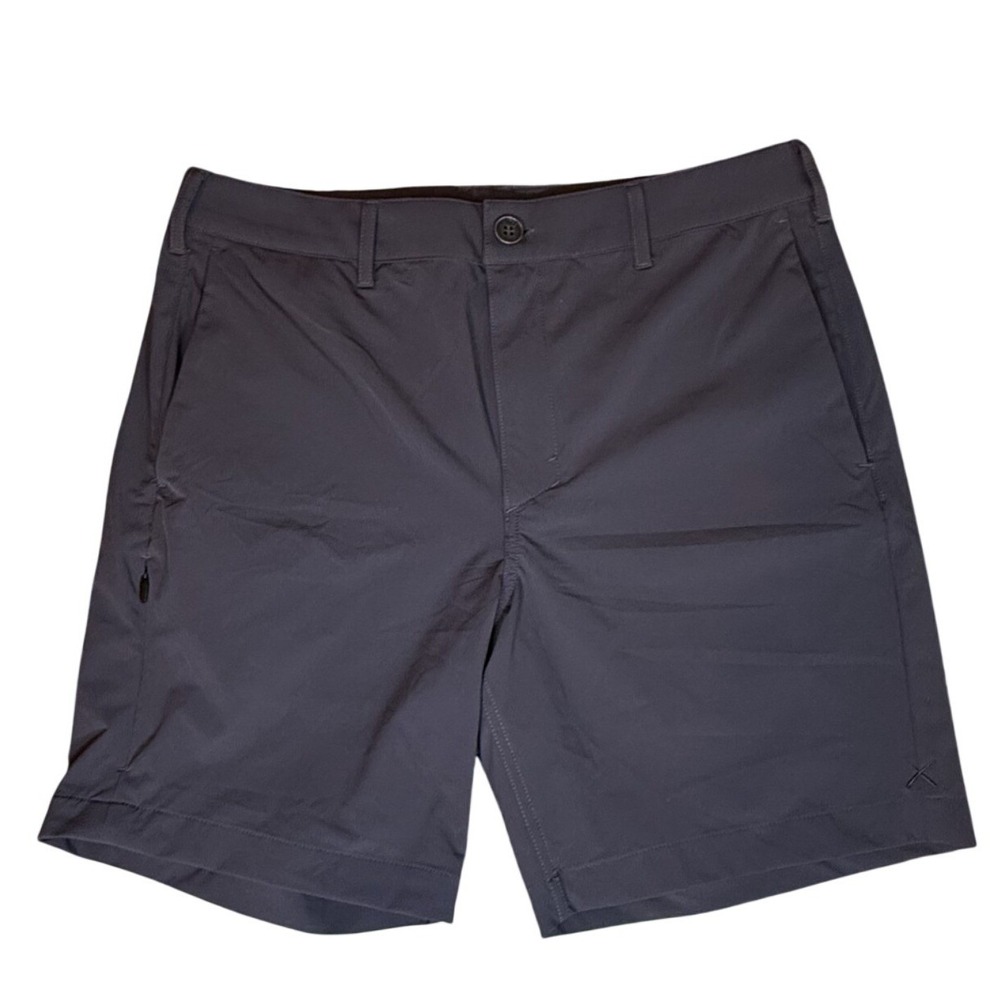 Cuts Clothing AO Curve Hem Shorts Mens 28 Charcoal Grey Technical Stretch Mesh